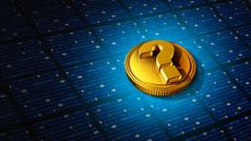 Cryptocurrency with a question mark on it